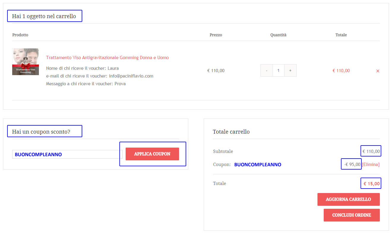 Esempio coupon sconto